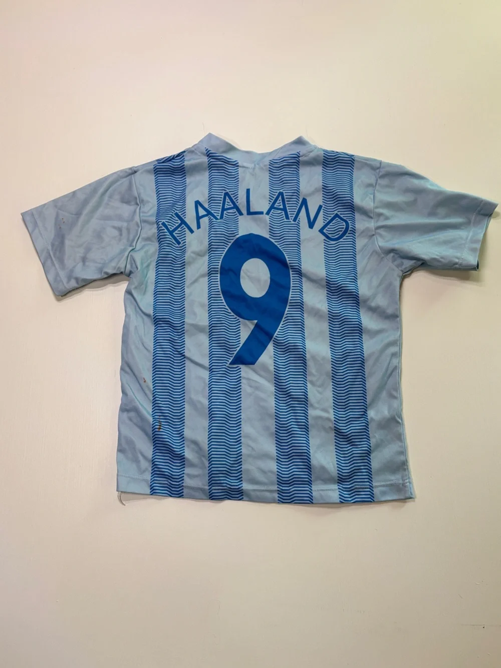 Manchester City FC Kids Soccer Jersey Light Blue Etihad Airways Size 6